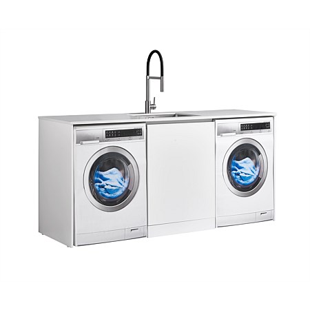 LeVivi Laundry Station 1930mm Centre Door Only White Top White Cabinet