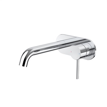 Caroma Liano II 175mm Wall Basin/Bath Mixer Chrome with Round Cover Plate