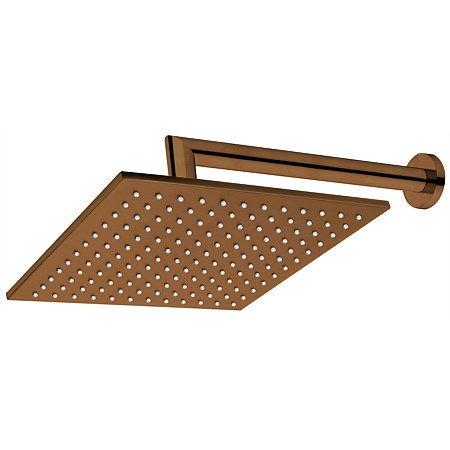 Voda Wall Mounted Shower Drencher Square Brushed Copper
