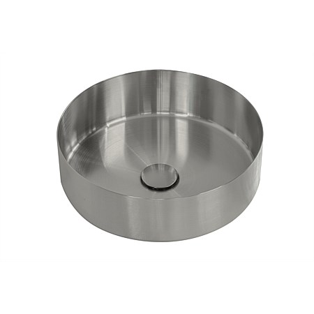 Progetto Oli Round Stainless Steel Vessel Basin Brushed Nickel