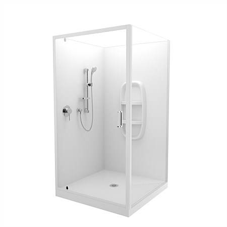 LeVivi Cabris 1000mm Square Shower Enclosure Moulded Wal White