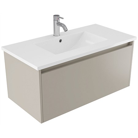 Elementi Sienna 900mm Vitreous China Wall-Hung Vanity Dawn Grey