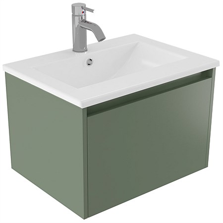 Elementi Sienna 600mm Vitreous China Wall-Hung Vanity Green Slate