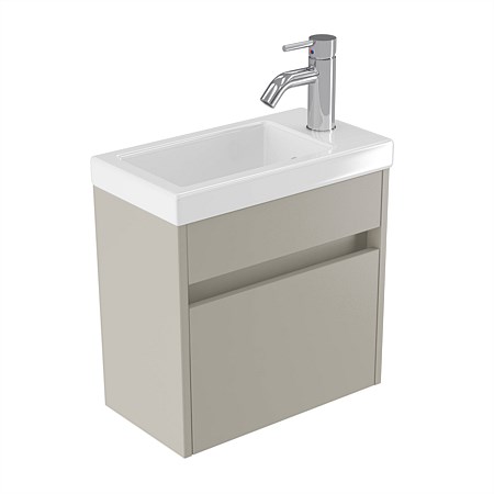 Elementi Sienna 440mm Wall-Hung Vanity with Polymarble Top Dawn Grey
