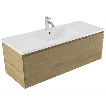 Elementi Sienna 1200mm Vitreous China Wall-Hung Vanity French Oak Velvet