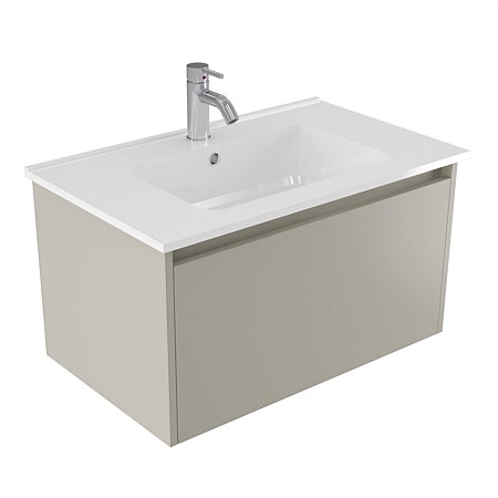 Elementi Sienna 750mm Wall-Hung Vanity with Polymarble Top Dawn Grey