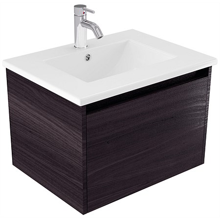 Elementi Sienna 600mm Vitreous China Wall-Hung Vanity Fiordland Elm Wilderness