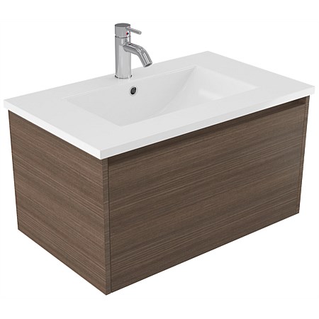 Elementi Sienna 750mm Vitreous China Wall-Hung Vanity Charred Oak