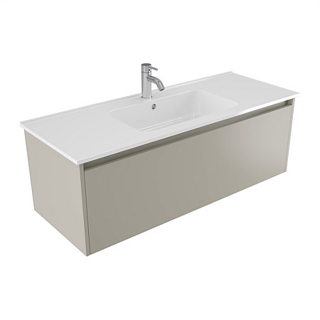 Elementi Sienna 1200mm Wall-Hung Vanity with Polymarble Top Dawn Grey