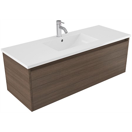 Elementi Sienna 1200mm Vitreous China Wall-Hung Vanity Charred Oak