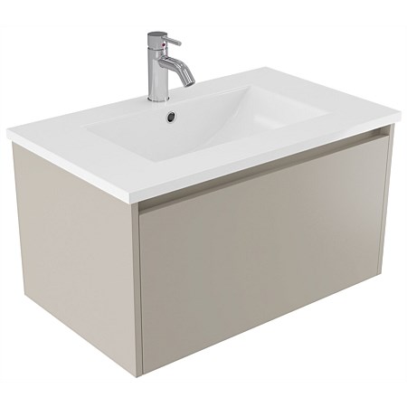 Elementi Sienna 750mm Vitreous China Wall-Hung Vanity Dawn Grey
