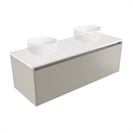 Elementi Sienna 1200mm Double Wall-Hung Vanity Dawn Grey
