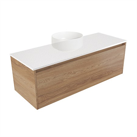 Elementi Sienna 1200mm Wall-Hung Vanity Motion Elestone Flat Top Southern Oak Timberland