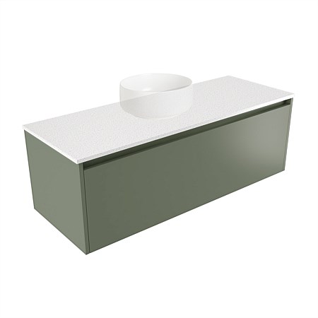 Elementi Sienna 1200mm Wall-Hung Vanity Motion Elestone Flat Top Green Slate