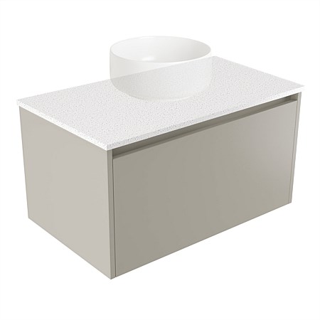 Elementi Sienna 750mm Wall-Hung Vanity Motion Elestone Flat Top Dawn Grey
