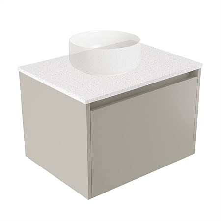 Elementi Sienna 600mm Wall-Hung Vanity Motion Elestone Flat Top Dawn Grey