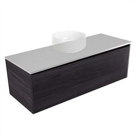 Elementi Sienna 1200mm Wall-Hung Vanity Moonlight Elestone Flat Top Fiordland Elm Wilderness