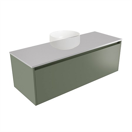 Elementi Sienna 1200mm Wall-Hung Vanity Moonlight Elestone Flat Top Green Slate