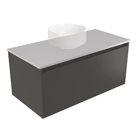 Elementi Sienna 900mm Wall-Hung Vanity Moonlight Elestone Flat Top Bullet