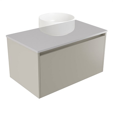 Elementi Sienna 750mm Wall-Hung Vanity Moonlight Elestone Flat Top Dawn Grey