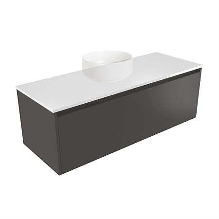 Elementi Sienna 1200mm Wall-Hung Vanity White Elestone Top Bullet