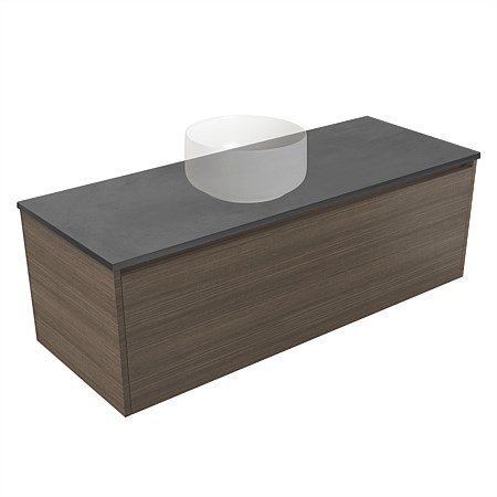 Elementi Sienna 1200mm Graphite Concrete Top Wall-Hung Vanity Charred Oak