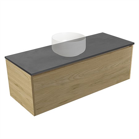 Elementi Sienna 1200mm Graphite Concrete Top Wall-Hung Vanity French Oak Velvet