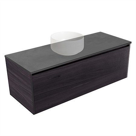 Elementi Sienna 1200mm Graphite Concrete Top Wall-Hung Vanity Fiordland Elm Wilderness