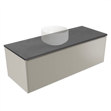 Elementi Sienna 1200mm Graphite Concrete Top Wall-Hung Vanity Dawn Grey