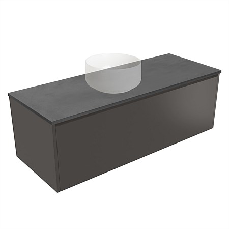 Elementi Sienna 1200mm Graphite Concrete Top Wall-Hung Vanity Bullet
