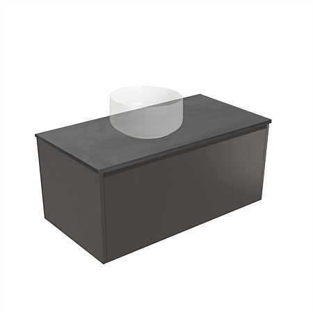 Elementi Sienna 900mm Graphite Concrete Top Wall-Hung Vanity Bullet