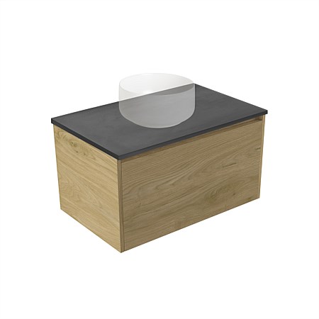 Elementi Sienna 750mm Graphite Concrete Top Wall-Hung Vanity French Oak Velvet