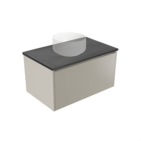 Elementi Sienna 750mm Graphite Concrete Top Wall-Hung Vanity Dawn Grey