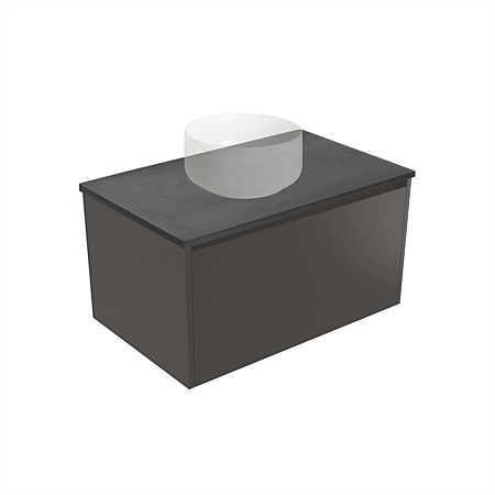 Elementi Sienna 750mm Graphite Concrete Top Wall-Hung Vanity Bullet