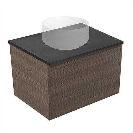 Elementi Sienna 600mm Graphite Concrete Top Wall-Hung Vanity Charred Oak