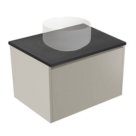 Elementi Sienna 600mm Graphite Concrete Top Wall-Hung Vanity Dawn Grey