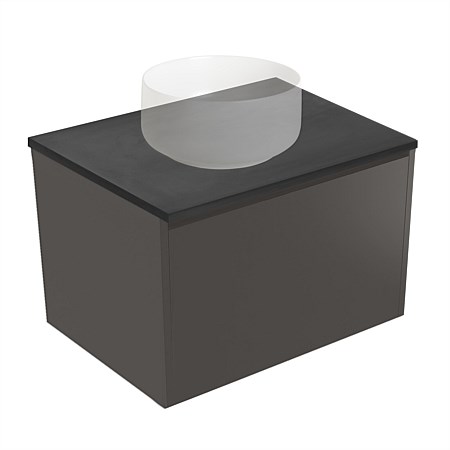 Elementi Sienna 600mm Graphite Concrete Top Wall-Hung Vanity Bullet