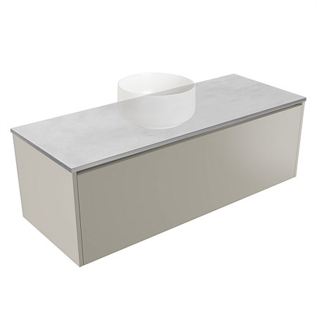 Elementi Sienna 1200mm Grey Concrete Top Wall-Hung Vanity Dawn Grey