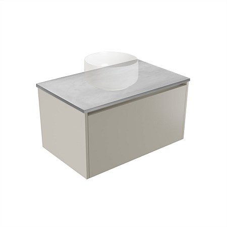 Elementi Sienna 750mm Grey Concrete Top Wall-Hung Vanity Dawn Grey