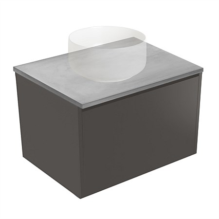 Elementi Sienna 600mm Grey Concrete Top Wall-Hung Vanity Bullet