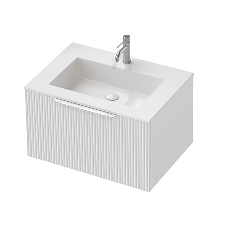 St Michel Flo 50 700mm Wall-Hung Vanity White Satin