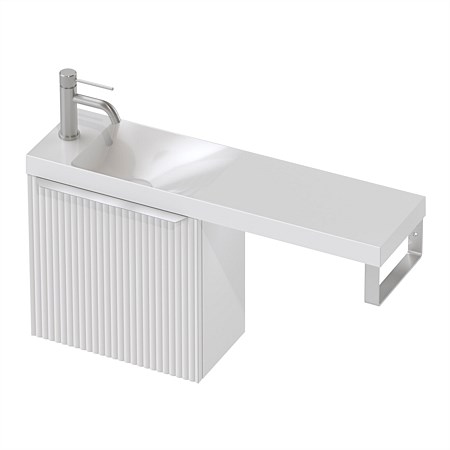 St Michel Flo 22 800mm Wall-Hung Vanity White Satin