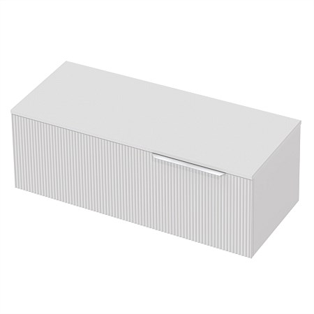 St Michel Flo 50 Benchtop 1200mm Wall-Hung Vanity White with Cherry Pie Top RH Basin