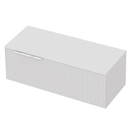 St Michel Flo 50 Benchtop 1200mm Wall-Hung Vanity White with Cherry Pie Top LH Basin