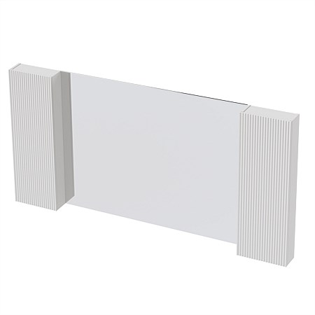 St Michel Flo Mirror Cabinet 1800mm 2 Door Classic White Satin