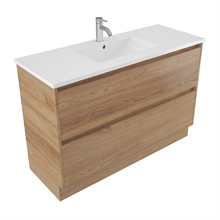 Elementi Sienna 1200mm 2 Drawer Vitreous China Vanity Southern Oak Timberland