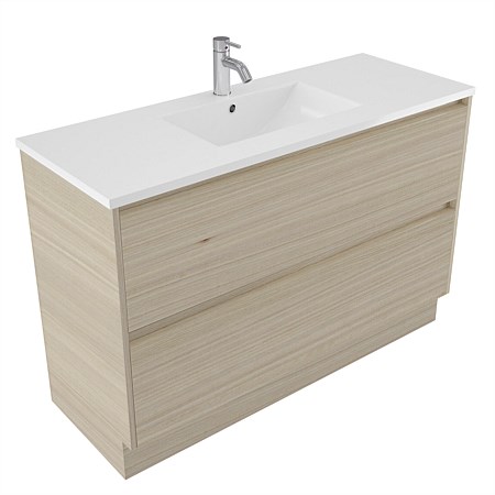 Elementi Sienna 1200mm 2 Drawer Vitreous China Vanity Seasoned Oak