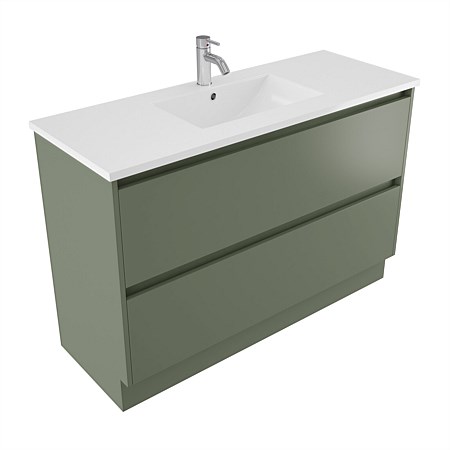 Elementi Sienna 1200mm 2 Drawer Vitreous China Vanity Green Slate