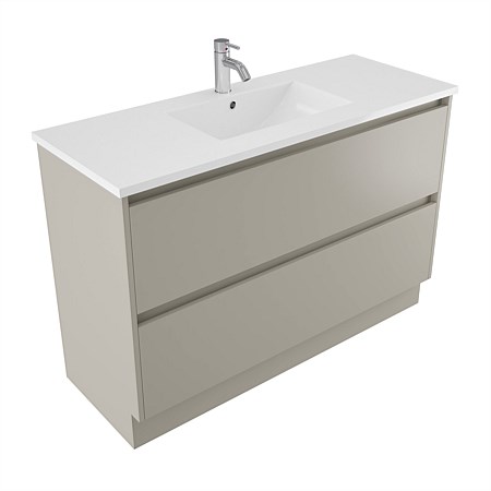 Elementi Sienna 1200mm 2 Drawer Vitreous China Vanity Dawn Grey