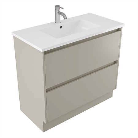Elementi Sienna 900mm 2 Drawer Vitreous China Vanity Dawn Grey